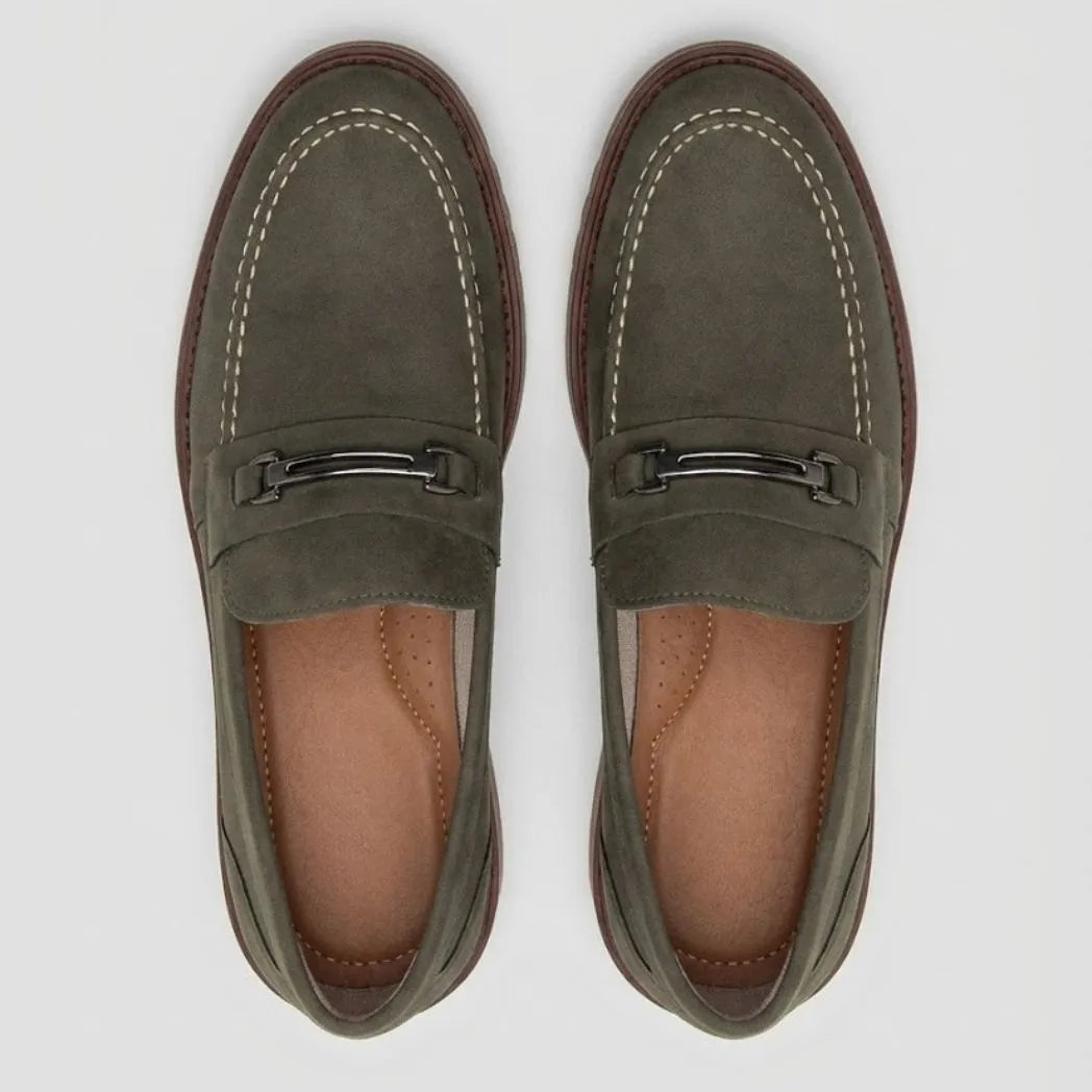 Mocassim Suede Tratorado de Camurça Verde