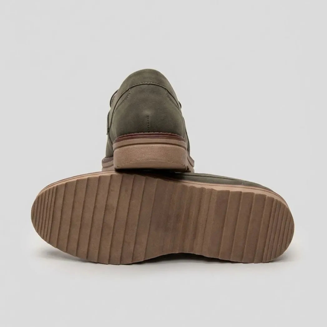 Mocassim Suede Tratorado de Camurça Verde