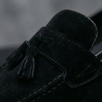 Mocassim Tassel de Camurça Premium Preto