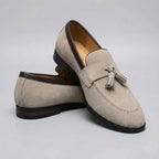 Mocassim Tassel de Camurça Premium Bege
