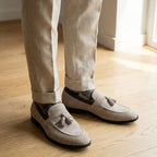 Mocassim Tassel de Camurça Premium Bege