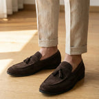 Mocassim Tassel de Camurça Premium Marrom