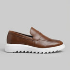 Mocassim Torino Ripple Tratorado de Couro Marrom