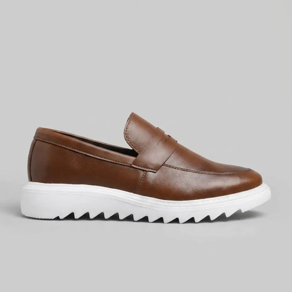Mocassim Torino Ripple Tratorado de Couro Marrom