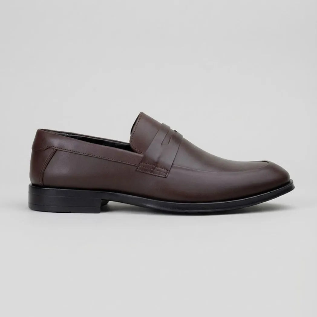 Mocassim Turim Loafer Couro Marrom