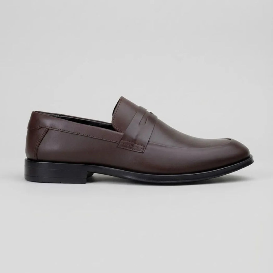 Mocassim Turim Loafer Couro Marrom