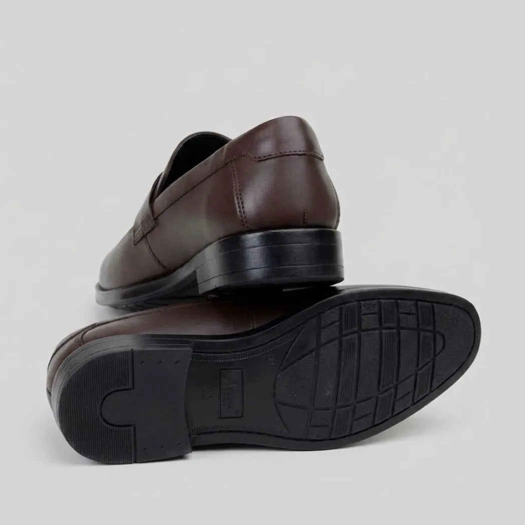 Mocassim Turim Loafer Couro Marrom