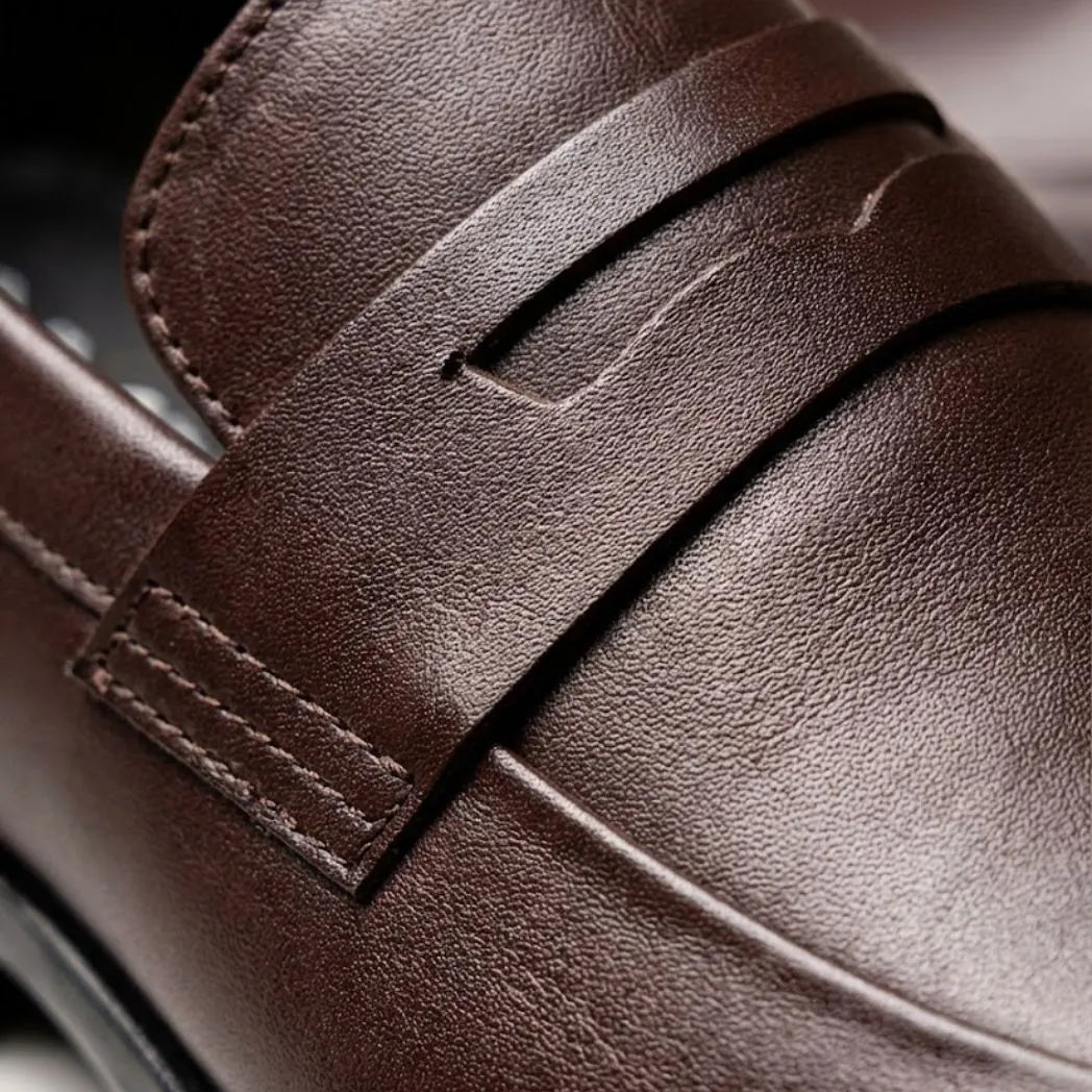 Mocassim Turim Loafer Couro Marrom