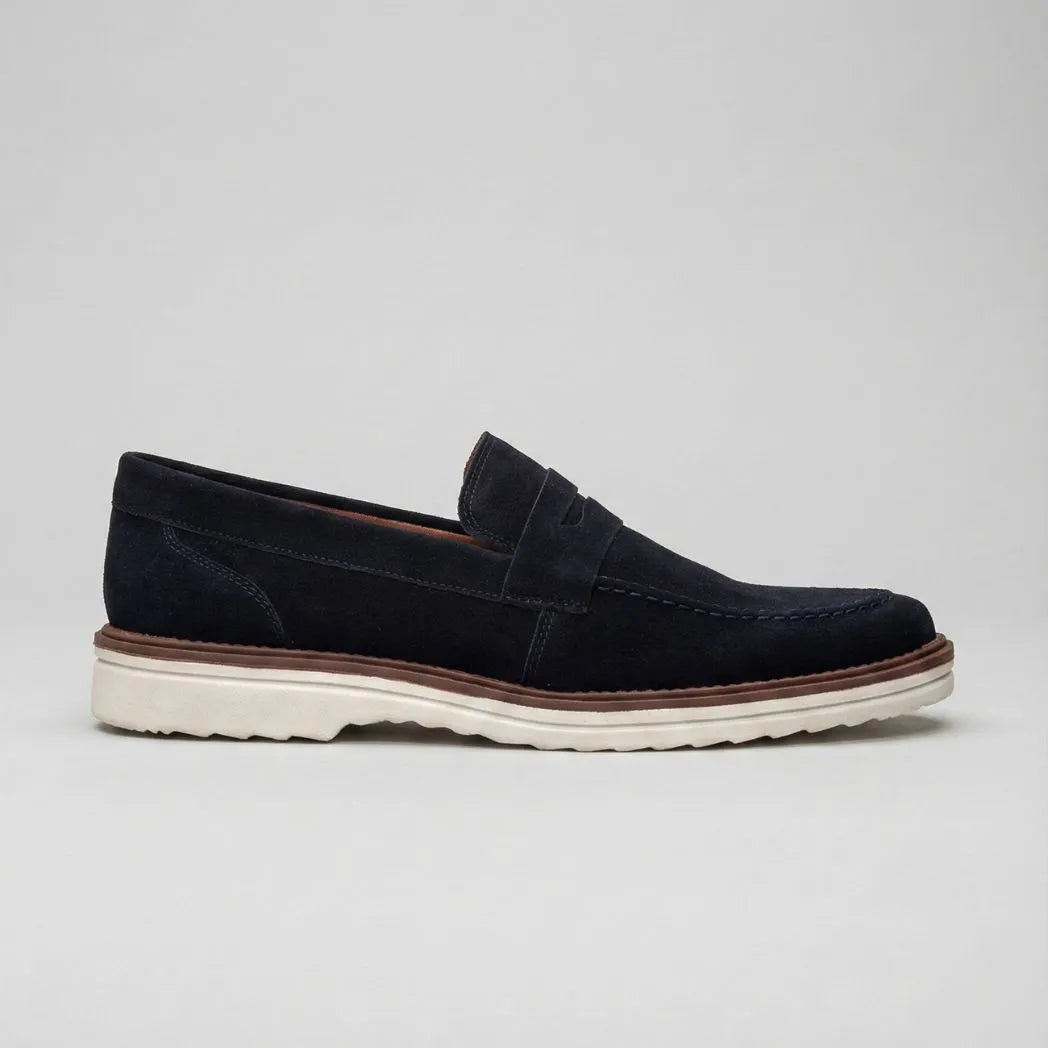 Mocassim de Camurça Monaco Edition Azul
