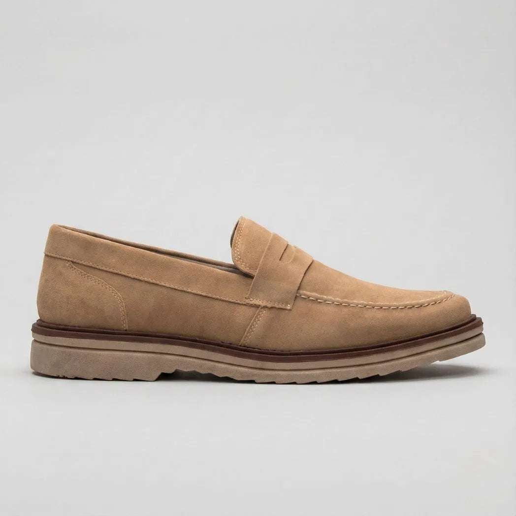 Mocassim de Camurça Monaco Edition Bege