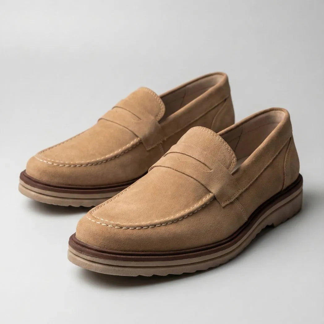 Mocassim de Camurça Monaco Edition Bege