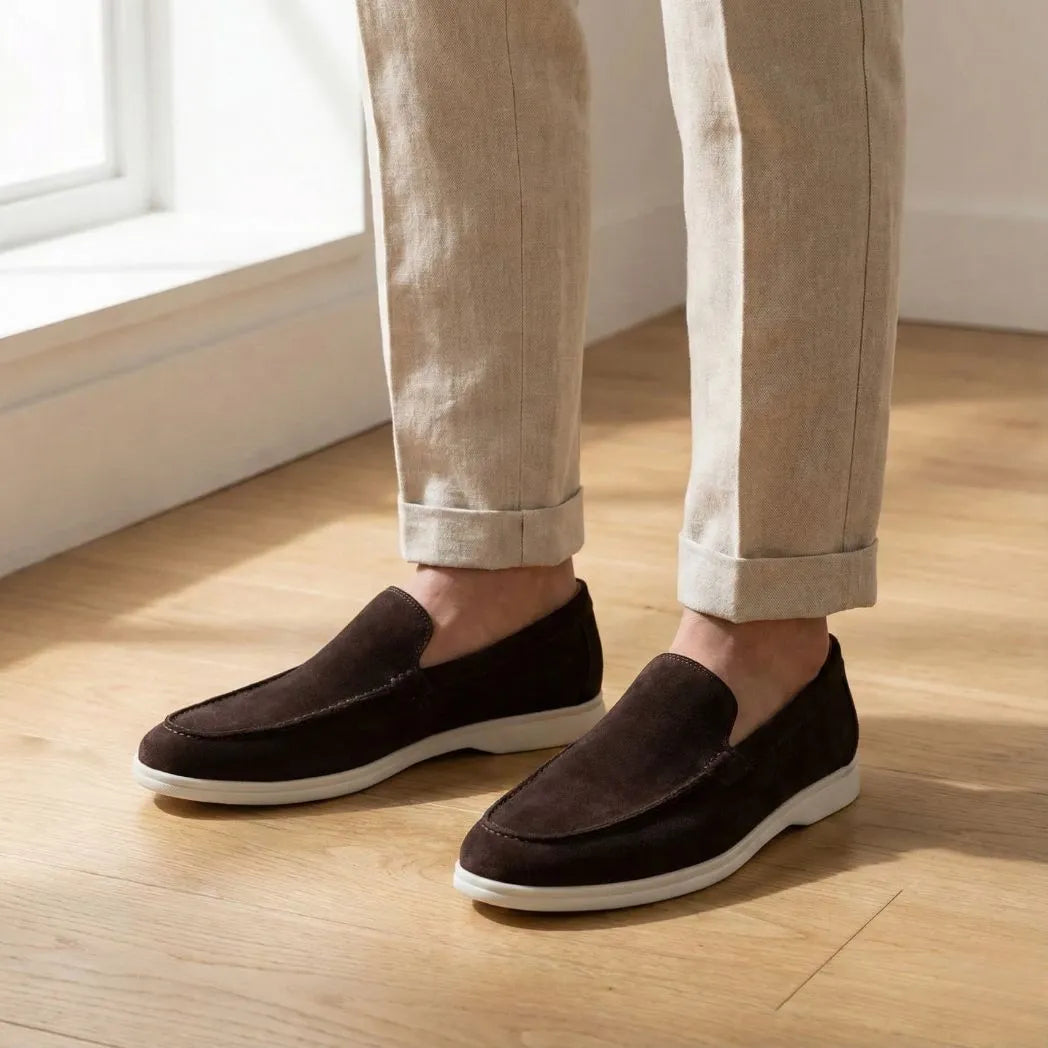 Mocassim de Camurça de Lebre Preto
