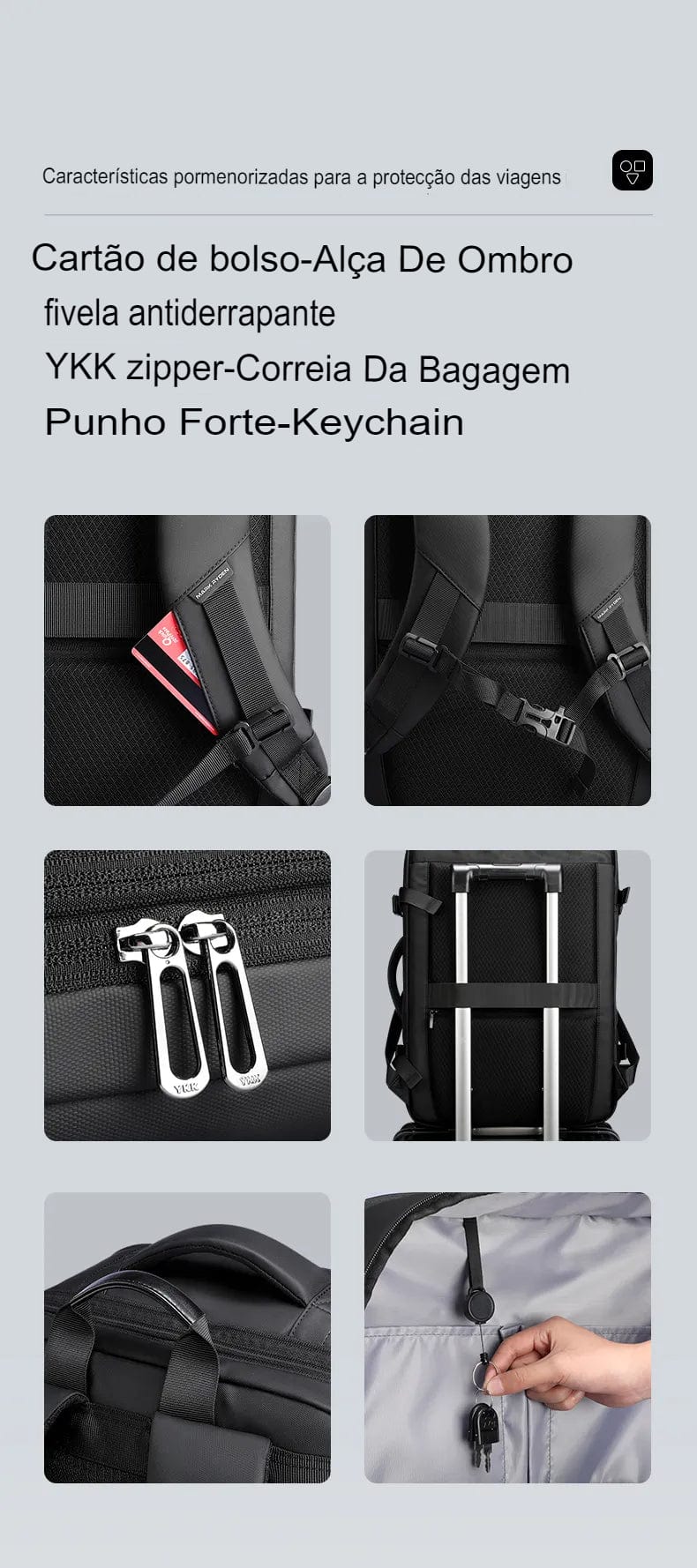 Mochila Sofistic de Viagem Expansível Notebook ForceBag