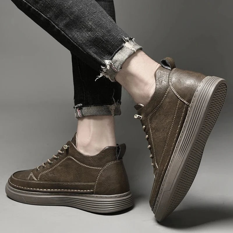 Sapato Sofistic de Couro Duke - Ganhe 6cm de Altura