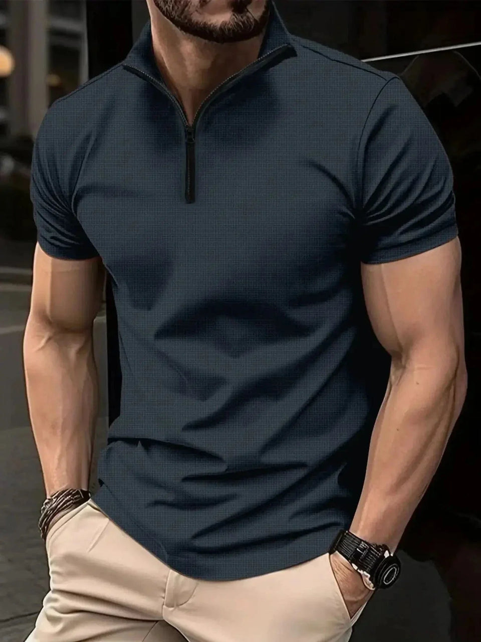 Camisa Polo Sofistic com Zíper Henley
