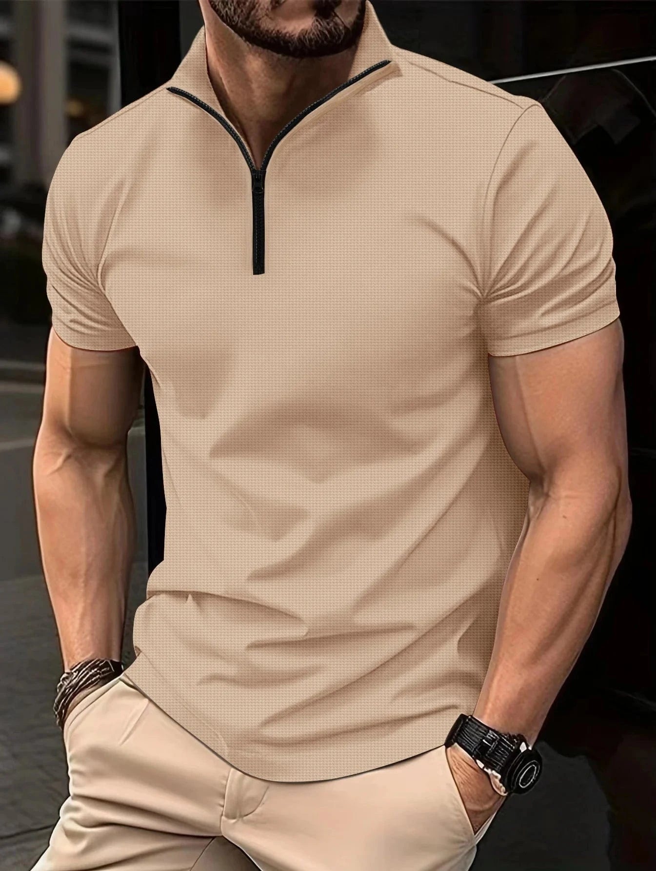 Camisa Polo Sofistic com Zíper Henley