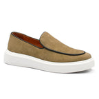 Mocassim Sofistic Loafer em Couro Camurça – Sofisticação e Conforto para Todas as Ocasiões