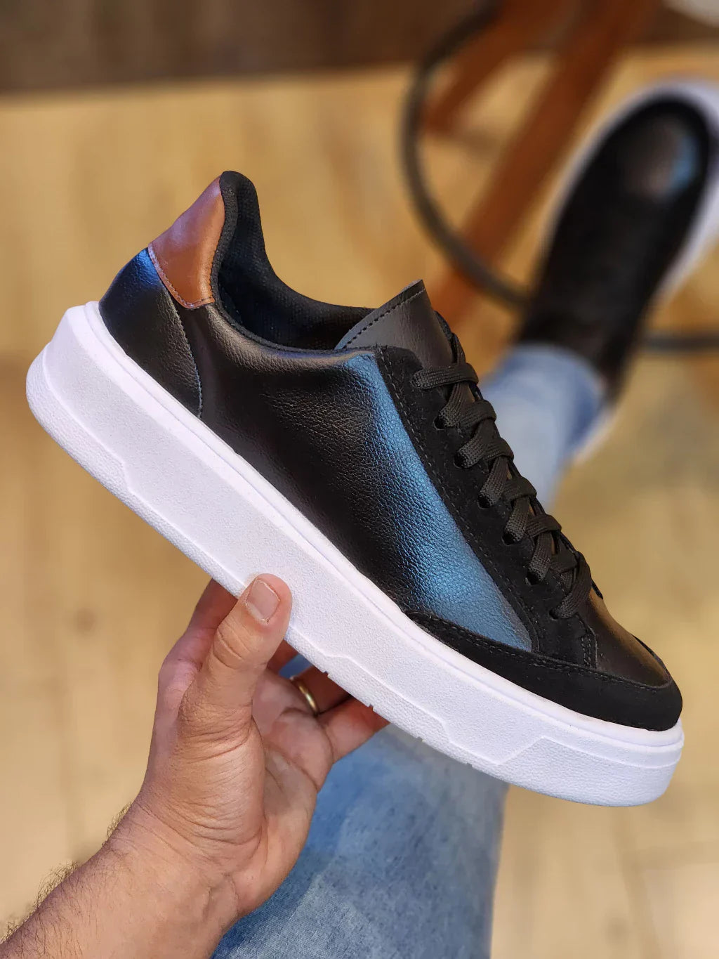 Tênis Masculino Sola Alta Casual Social Plataforma Axl