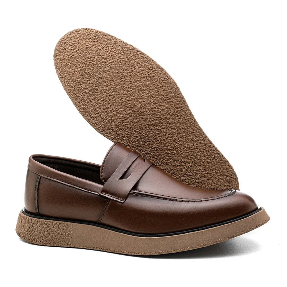Sapato Mocasssim Sofistic Loafer Casual New Crepe Confort