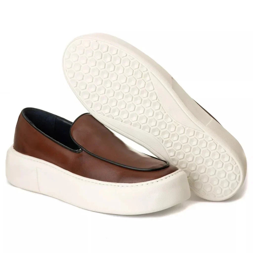 Sapato Mocassim Sofistic Casual Masculino Slip On Everest Estiloso 5cm Esporte Fino Sola Alta