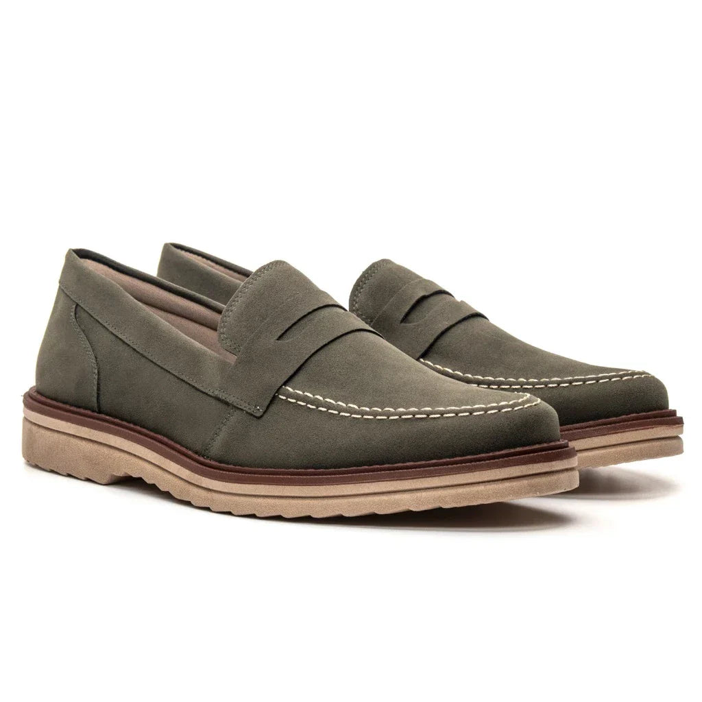 Loafer Sofistic mocassim Oxford Em Couro Camurça Legitimo