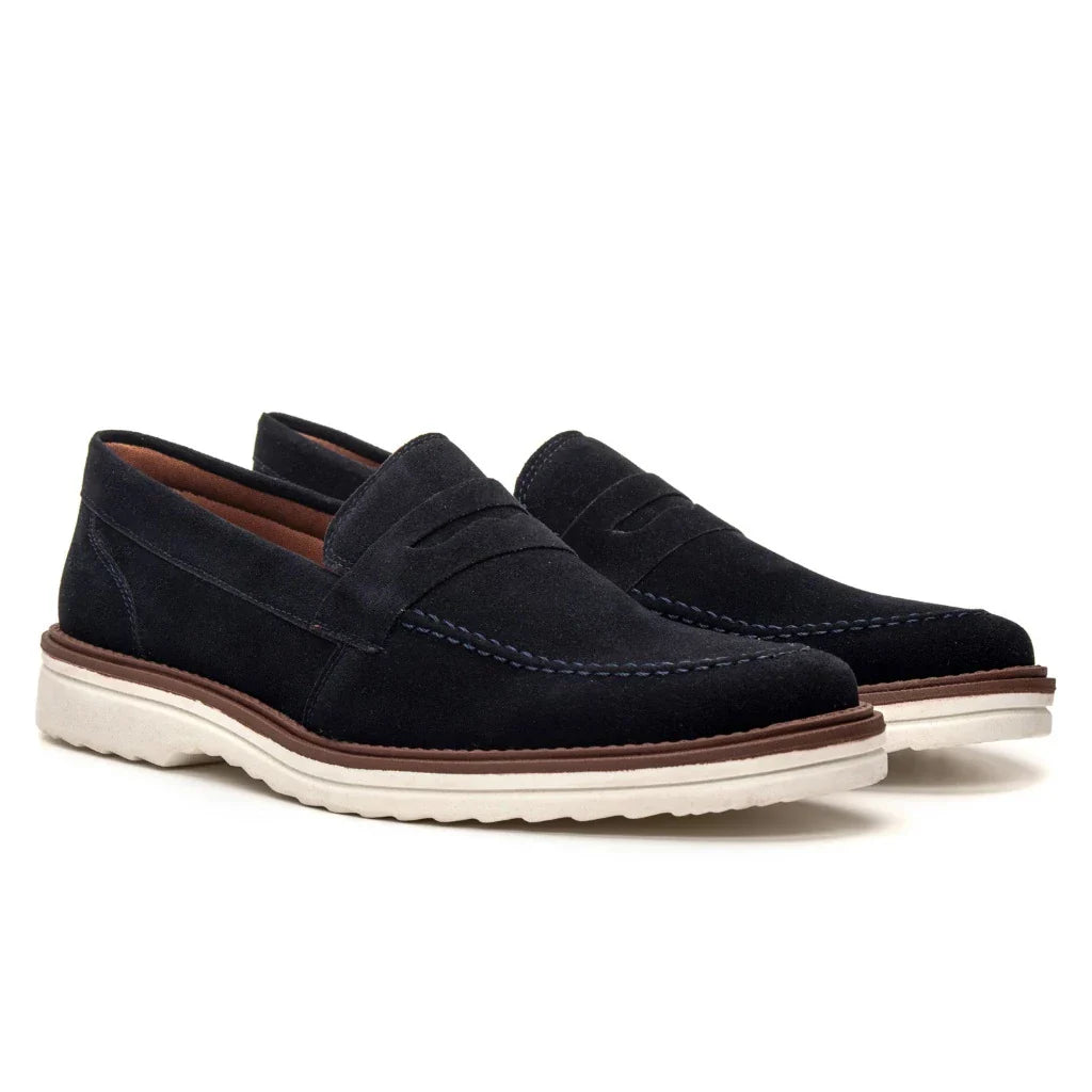 Loafer Sofistic mocassim Oxford Em Couro Camurça Legitimo