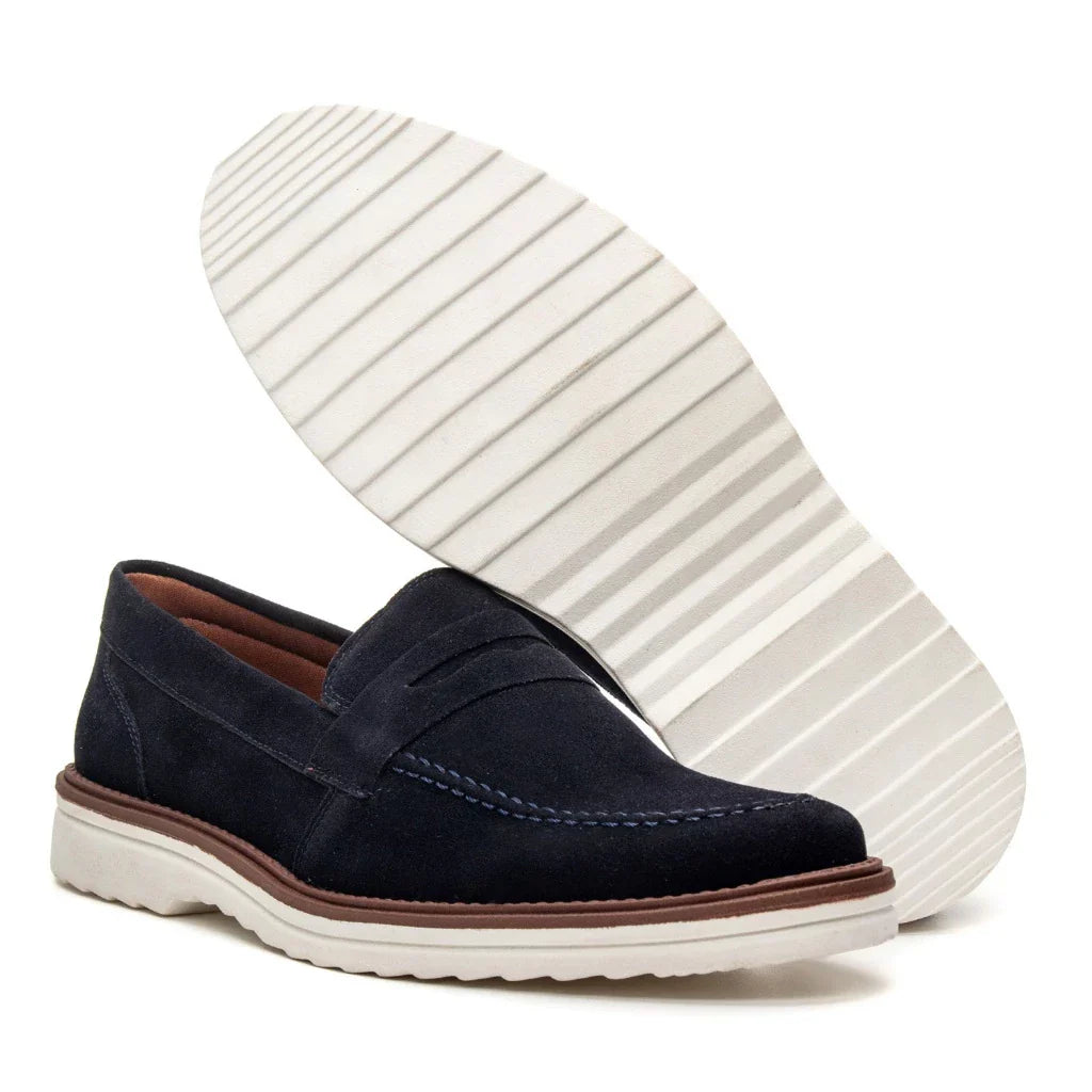 Loafer Sofistic mocassim Oxford Em Couro Camurça Legitimo
