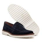 Loafer Sofistic mocassim Oxford Em Couro Camurça Legitimo