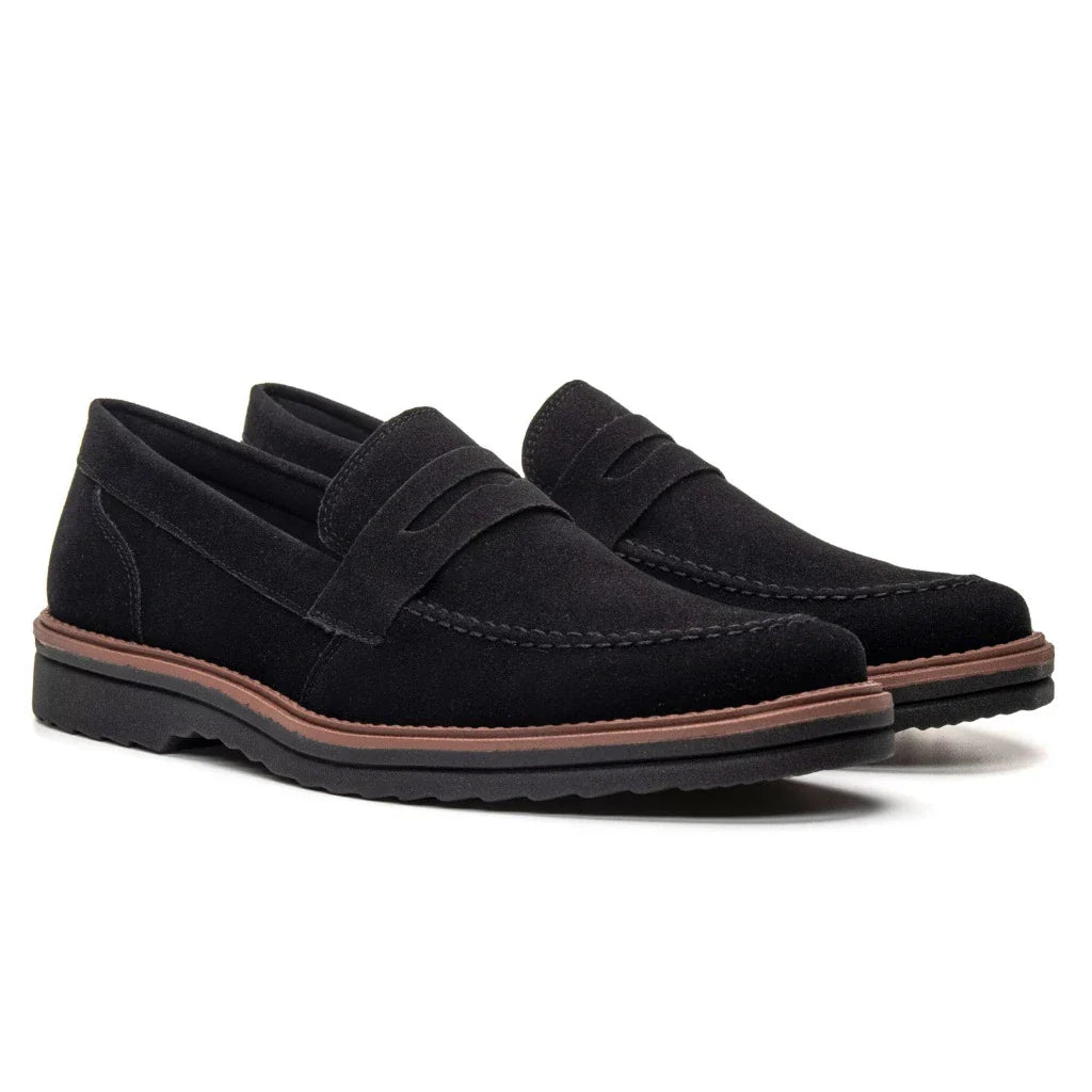 Loafer Sofistic mocassim Oxford Em Couro Camurça Legitimo