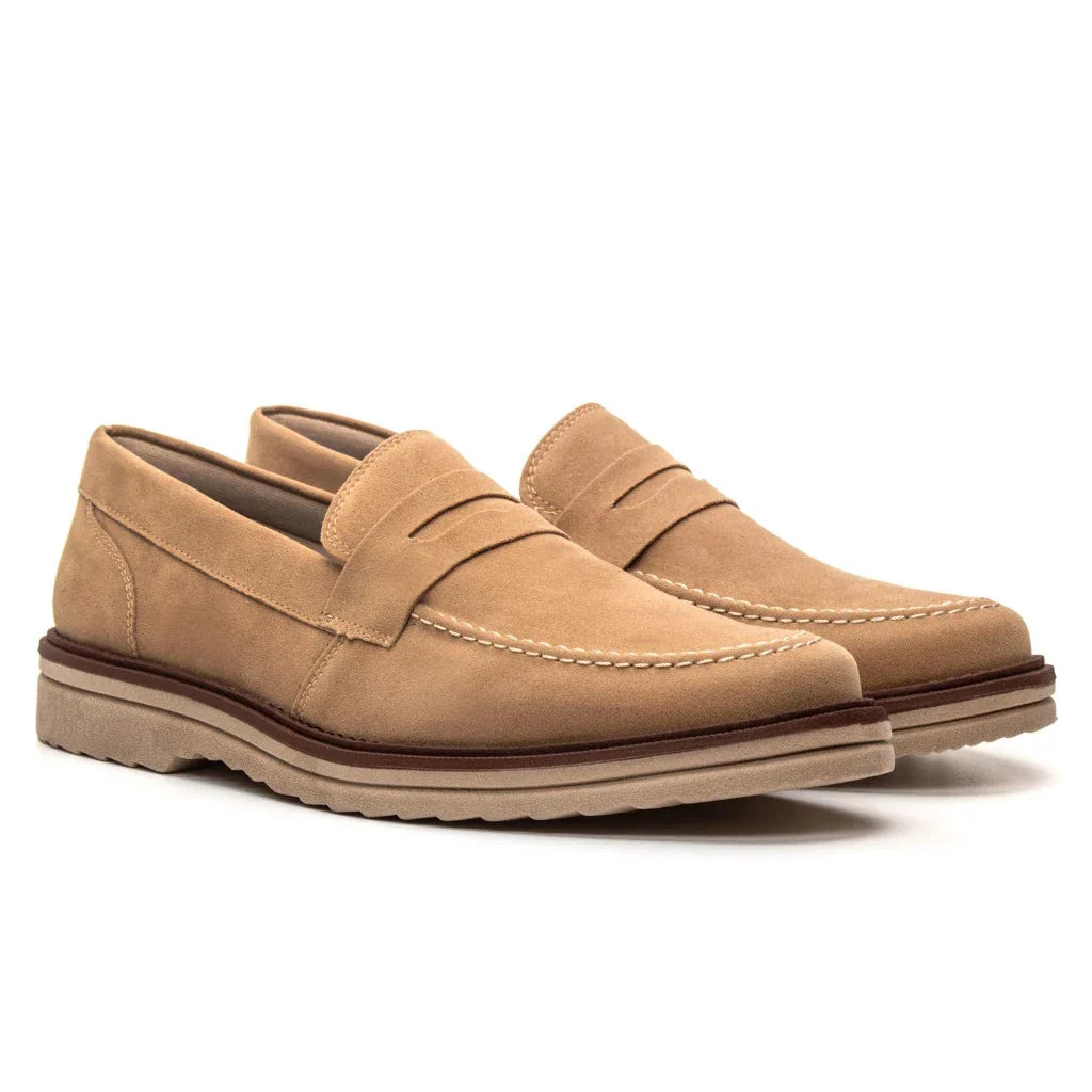 Loafer Sofistic mocassim Oxford Em Couro Camurça Legitimo