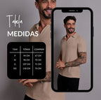 Polo Masculina Texturizada AXL — Elegância e Conforto Premium