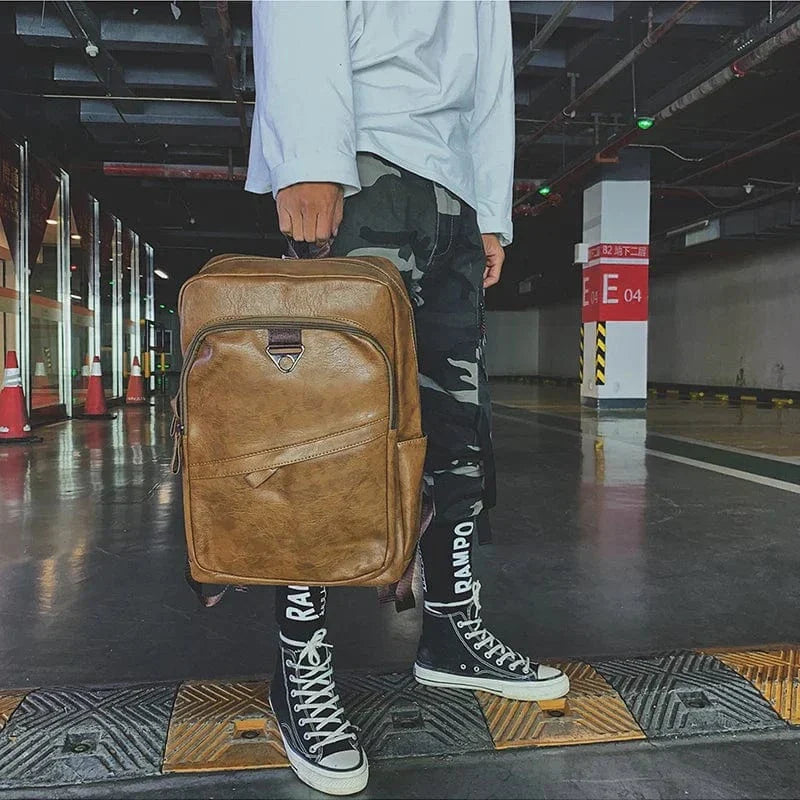 Mochila Sofistic de Viagem Masculina em Couro Impermeável