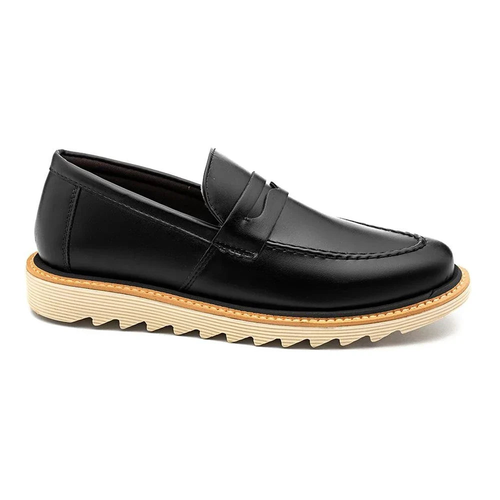 Sapato Mocassim Sofistic Casual Loafer Tratorado Confort Premium