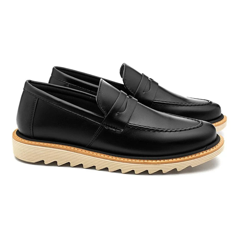 Sapato Mocassim Sofistic Casual Loafer Tratorado Confort Premium