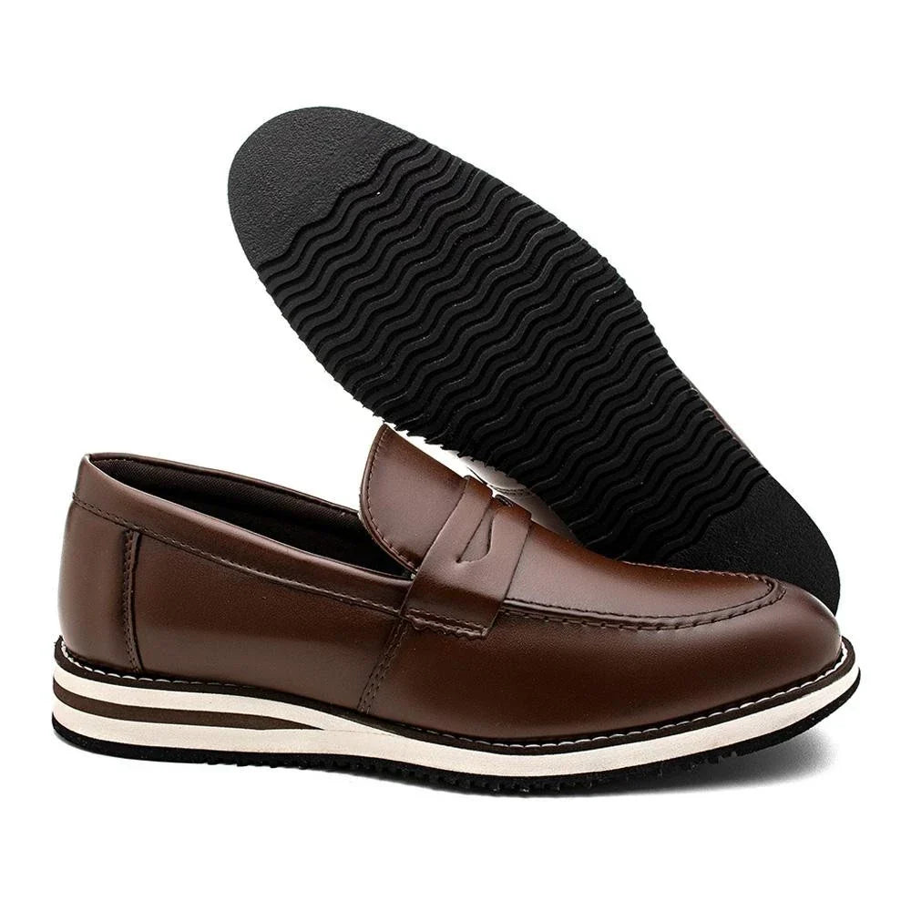 Sapato Mocassim Loafer Casual Slip On Comfortavel Axl
