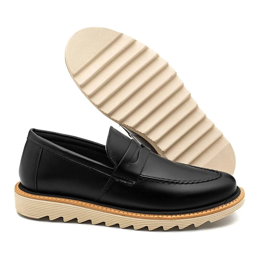 Sapato Mocassim Sofistic Casual Loafer Tratorado Confort Premium