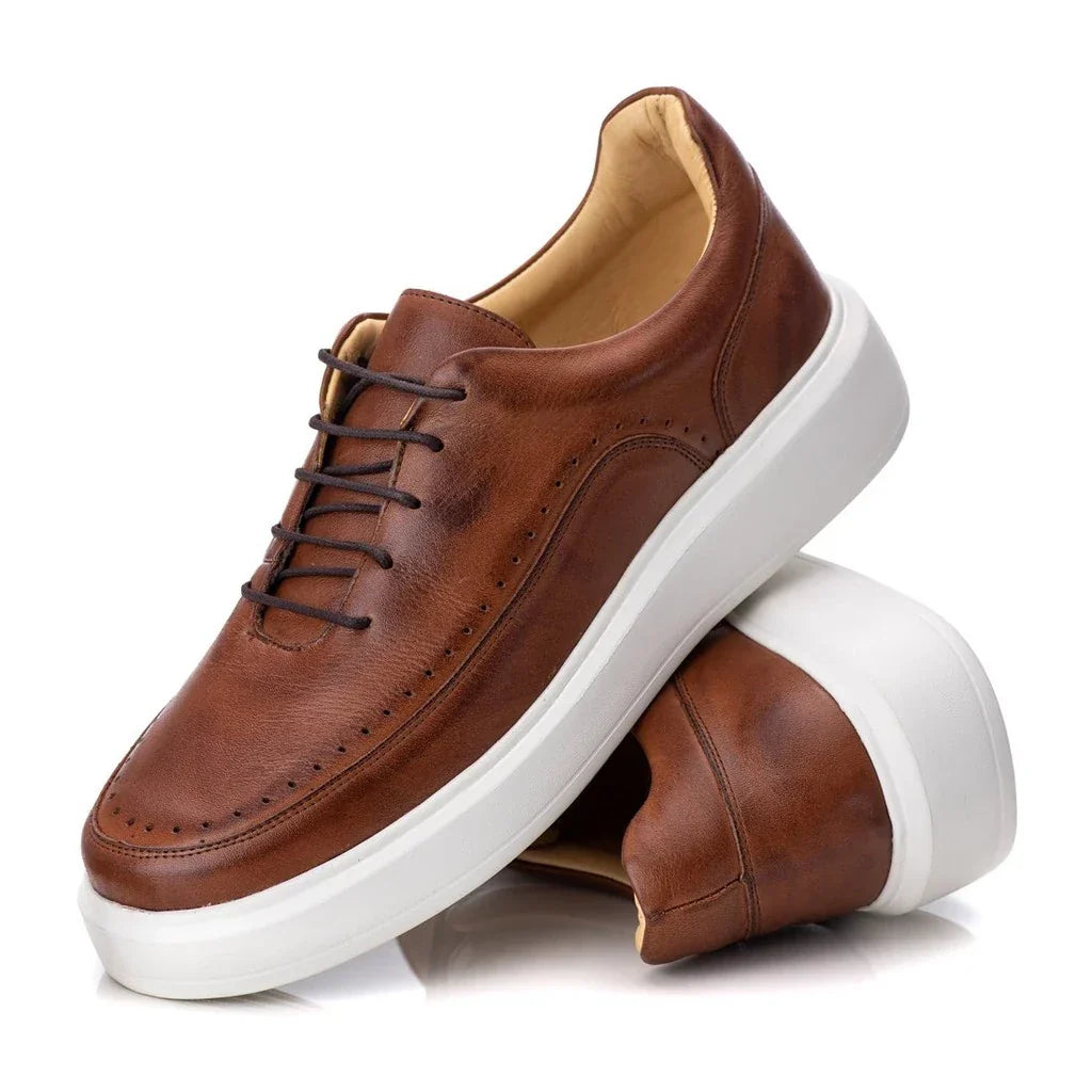 Tênis Sapatênis Casual Masculino Couro Comfort axl